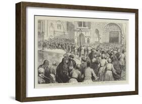 The Teheran Tobacco Riots, the Mob in Front of the Shah's Palace-Godefroy Durand-Framed Giclee Print