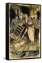 'The Tell-Tale Heart' by Edgar Allan Poe-Arthur Rackham-Framed Stretched Canvas