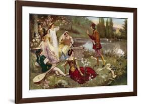 The Telling of One of the Decameron Stories-Italian School-Framed Giclee Print