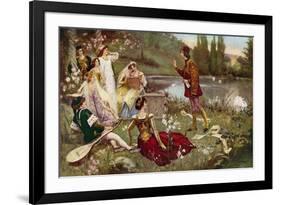 The Telling of One of the Decameron Stories-Italian School-Framed Giclee Print