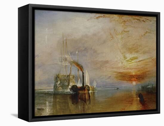 The Temeraire Towed to Her Last Berth (AKA The Fighting Temraire)-JMW Turner-Framed Stretched Canvas