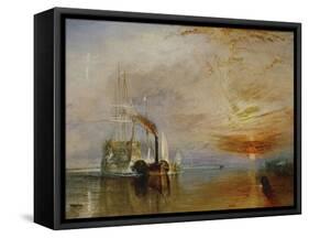 The Temeraire Towed to Her Last Berth (AKA The Fighting Temraire)-JMW Turner-Framed Stretched Canvas