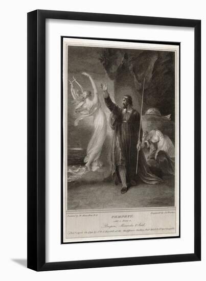 The Tempest, Act I, Scene II: Whilst Miranda Sleeps Prospero Confers with Ariel-Frederick Burr Opper-Framed Photographic Print