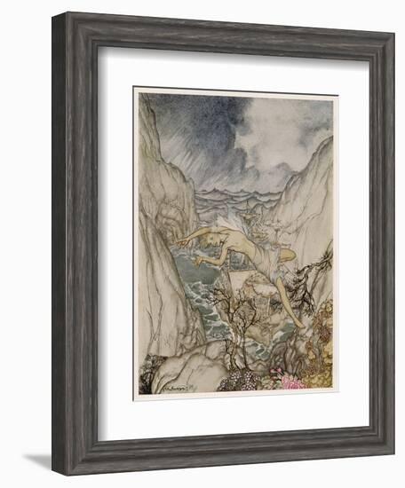 The Tempest, Ariel-Arthur Rackham-Framed Art Print