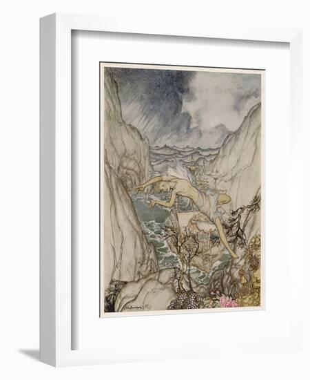 The Tempest, Ariel-Arthur Rackham-Framed Art Print