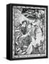 The Tempest - Caption-Walter Crane-Framed Stretched Canvas