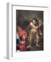 The Tempest, Detail of Caliban (Detail)-William Hogarth-Framed Giclee Print