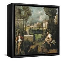 The Tempest-Giorgione-Framed Stretched Canvas