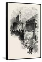 The Templars Church at Luz, the Pyrenees, France, 19th Century-null-Framed Stretched Canvas