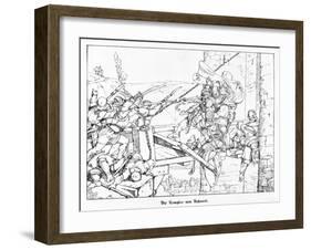 The Templars of Lahneck, Engraved by J. Dielmann-Alfred Rethel-Framed Giclee Print