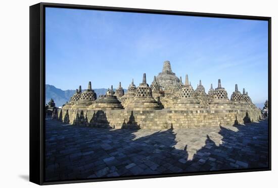 The Temple Complex of Borobodur, UNESCO World Heritage Site, Java, Indonesia, Southeast Asia, Asia-Michael Runkel-Framed Stretched Canvas