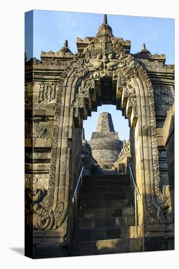 The Temple Complex of Borobodur, UNESCO World Heritage Site, Java, Indonesia, Southeast Asia, Asia-Michael Runkel-Stretched Canvas