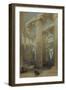 The Temple, Karnak, 1838 (W/C & Pencil on Paper)-David Roberts-Framed Giclee Print