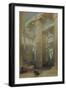 The Temple, Karnak, 1838 (W/C & Pencil on Paper)-David Roberts-Framed Giclee Print