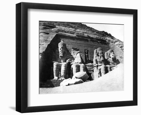 The Temple of Abu Simbel, Nubia, Egypt, 1878-Felix Bonfils-Framed Premium Giclee Print