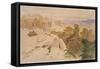 The Temple of Apollo at Bassae-Edward Lear-Framed Stretched Canvas