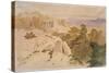 The Temple of Apollo at Bassae-Edward Lear-Stretched Canvas