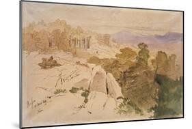 The Temple of Apollo at Bassae-Edward Lear-Mounted Giclee Print