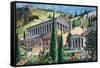 The Temple of Apollo at Delphi-Giovanni Ruggero-Framed Stretched Canvas