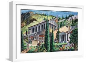 The Temple of Apollo at Delphi-Giovanni Ruggero-Framed Giclee Print