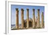 The Temple of Artemis, Jerash, Jordan. Once the Roman city of Gerasa.-Nico Tondini-Framed Photographic Print