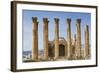 The Temple of Artemis, Jerash, Jordan. Once the Roman city of Gerasa.-Nico Tondini-Framed Photographic Print