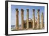 The Temple of Artemis, Jerash, Jordan. Once the Roman city of Gerasa.-Nico Tondini-Framed Photographic Print