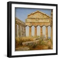 The Temple of Athena, Paestum-Constantin Hansen-Framed Giclee Print