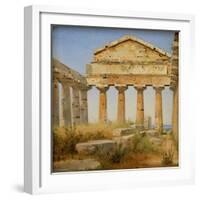 The Temple of Athena, Paestum-Constantin Hansen-Framed Giclee Print