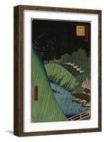 The Temple of Confucius Near the Shohei Bridbe over the Kanda River, September 1857-Utagawa Hiroshige-Framed Giclee Print