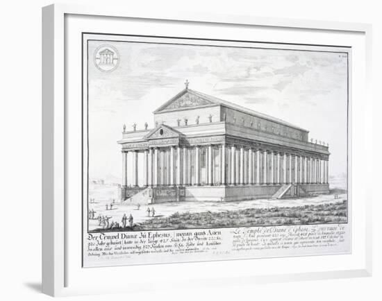 The Temple of Diana at Ephesus, Turkey, from 'Entwurf einer historischen Architektur', 1721-Johann Bernhard Fischer Von Erlach-Framed Giclee Print