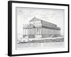 The Temple of Diana at Ephesus, Turkey, from 'Entwurf einer historischen Architektur', 1721-Johann Bernhard Fischer Von Erlach-Framed Giclee Print