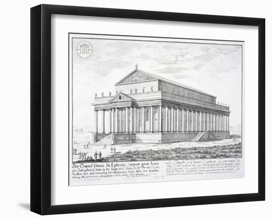 The Temple of Diana at Ephesus, Turkey, from 'Entwurf einer historischen Architektur', 1721-Johann Bernhard Fischer Von Erlach-Framed Giclee Print