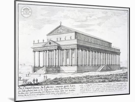The Temple of Diana at Ephesus, Turkey, from 'Entwurf einer historischen Architektur', 1721-Johann Bernhard Fischer Von Erlach-Mounted Giclee Print