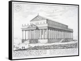 The Temple of Diana at Ephesus, Turkey, from 'Entwurf einer historischen Architektur', 1721-Johann Bernhard Fischer Von Erlach-Framed Stretched Canvas