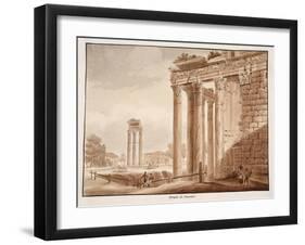 The Temple of Faustina, 1833-Agostino Tofanelli-Framed Giclee Print