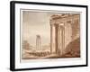 The Temple of Faustina, 1833-Agostino Tofanelli-Framed Giclee Print