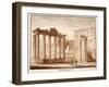 The Temple of Fortune, known as the Temple of Concord and the Temple of Jupiter Tonans, 1833-Agostino Tofanelli-Framed Giclee Print