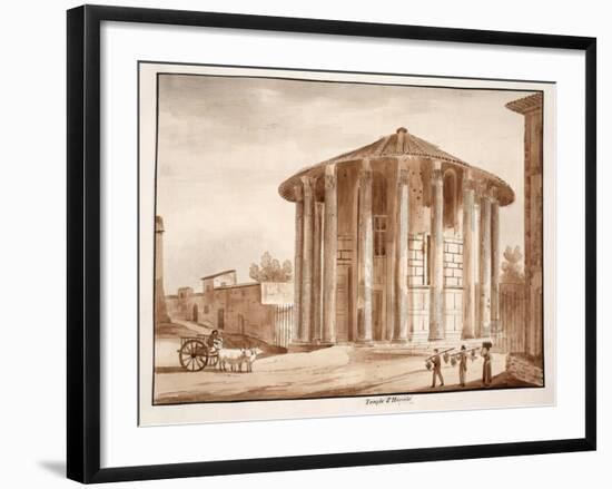 The Temple of Hercules Victor, 1833-Agostino Tofanelli-Framed Giclee Print