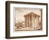 The Temple of Hercules Victor, 1833-Agostino Tofanelli-Framed Giclee Print