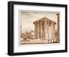 The Temple of Hercules Victor, 1833-Agostino Tofanelli-Framed Giclee Print