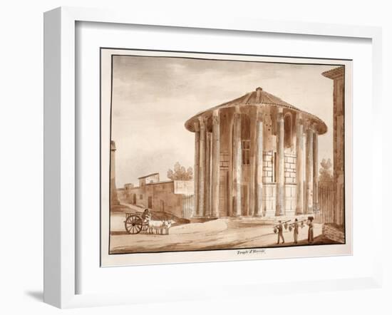 The Temple of Hercules Victor, 1833-Agostino Tofanelli-Framed Giclee Print