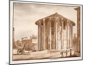 The Temple of Hercules Victor, 1833-Agostino Tofanelli-Mounted Giclee Print