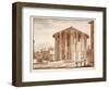 The Temple of Hercules Victor, 1833-Agostino Tofanelli-Framed Premium Giclee Print
