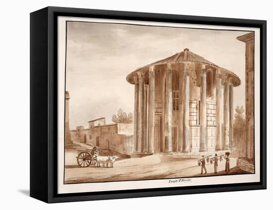 The Temple of Hercules Victor, 1833-Agostino Tofanelli-Framed Stretched Canvas