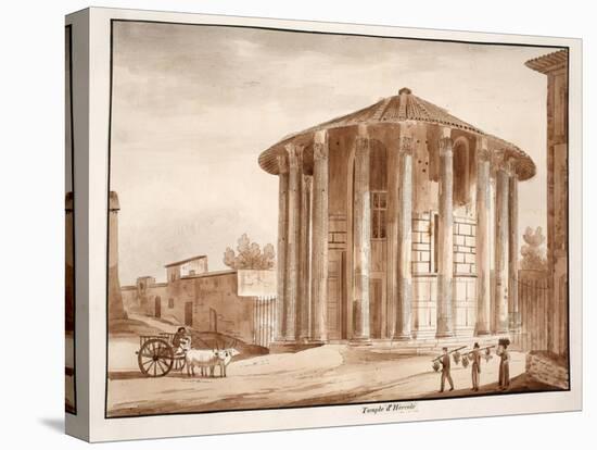 The Temple of Hercules Victor, 1833-Agostino Tofanelli-Stretched Canvas