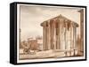 The Temple of Hercules Victor, 1833-Agostino Tofanelli-Framed Stretched Canvas