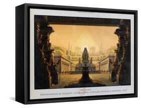 The Temple of Isis and Osiris, the Magic Flute, 1816-Karl Friedrich Schinkel-Framed Stretched Canvas