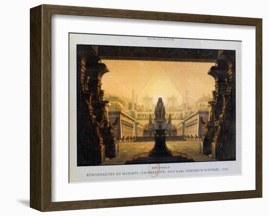 The Temple of Isis and Osiris, the Magic Flute, 1816-Karl Friedrich Schinkel-Framed Giclee Print