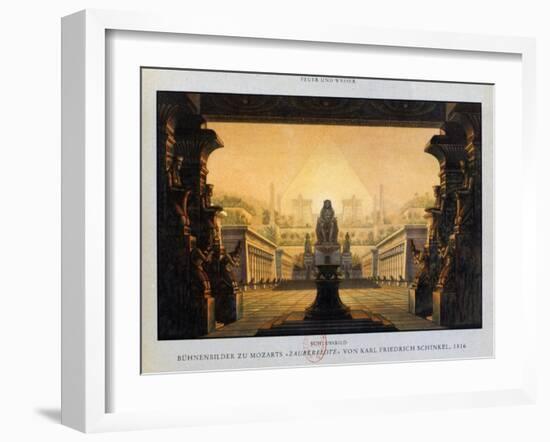 The Temple of Isis and Osiris, the Magic Flute, 1816-Karl Friedrich Schinkel-Framed Giclee Print